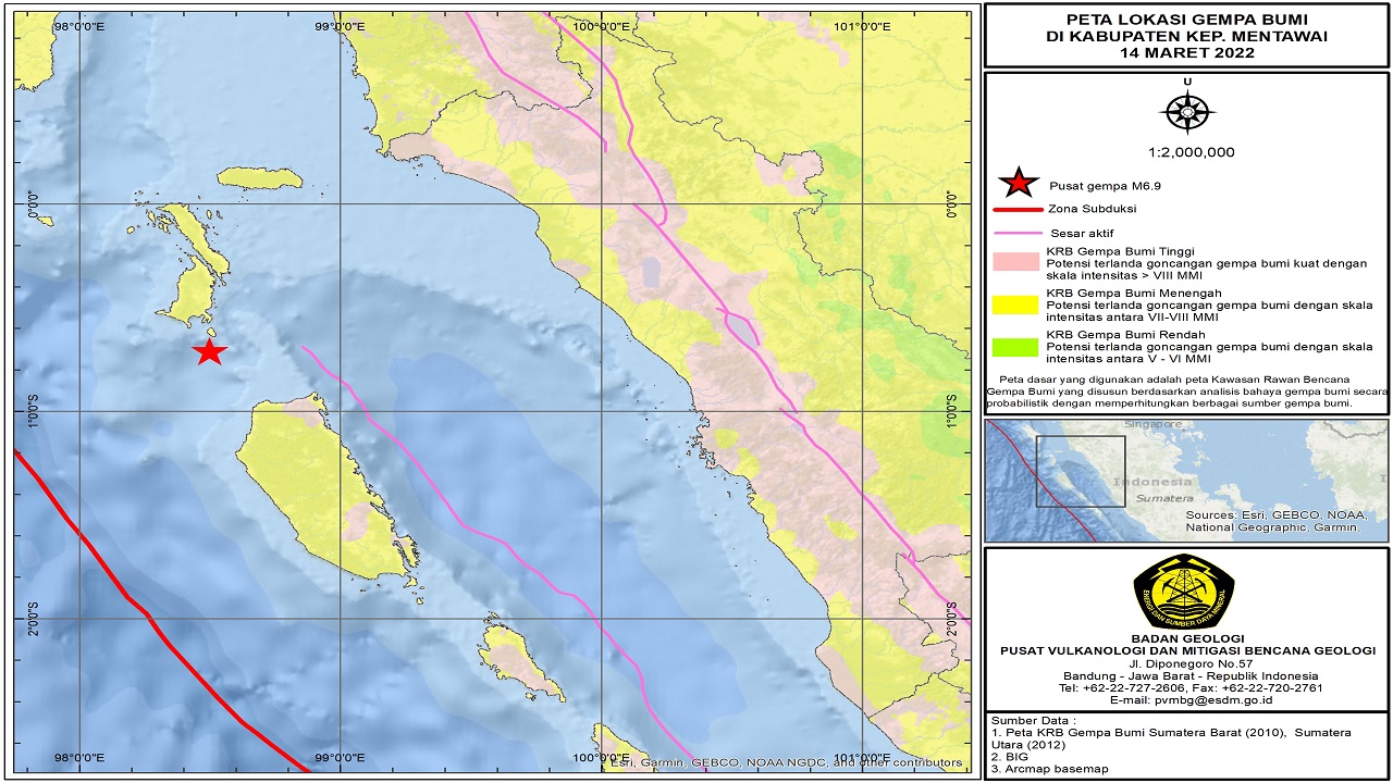 Mentawai Diguncang Gempa Bumi Magnitudo 6,4