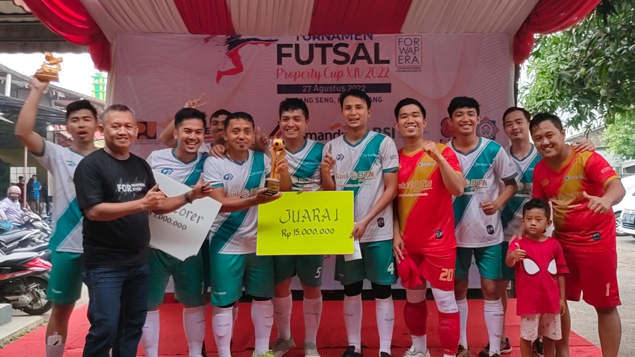 BTN Juara Turnamen Futsal Property Cup XIV 2022 Forwapera